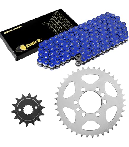 Amazon.com: Caltric Blue Drive Chain And Sprockets Kit Compatible