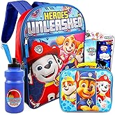 Paw Patrol Backpack and Lunch Bag for Kids - Bundle 16" Paw Patrol School Backpack, Insulated Lunch Bag, Stickers, More | Paw Patrol School Supplies