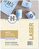 Hayes Paper Co, Waterslide Decal WHITE LASER