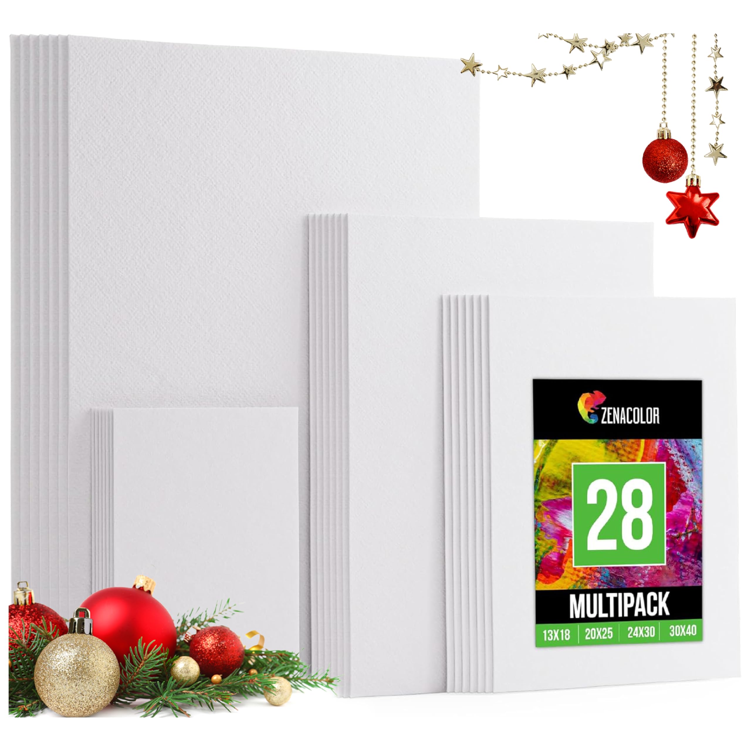 Canvas Painting Set of 28 Canvas – Multi Sizes – 13 x 18 cm, 20 x 25 cm, 24 x 30 cm, 30 x 40 cm – All Types of Painting