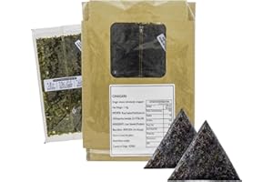 ROYAL SEAFOOD DISTRIBUTION RSD – Onigiri Seaweed Sheets – 100 Individually Wrapped Sheets – Premium Roasted Nori for Sushi, Onigiri, Gimbap, & More – Organic, Crispy, & Fresh