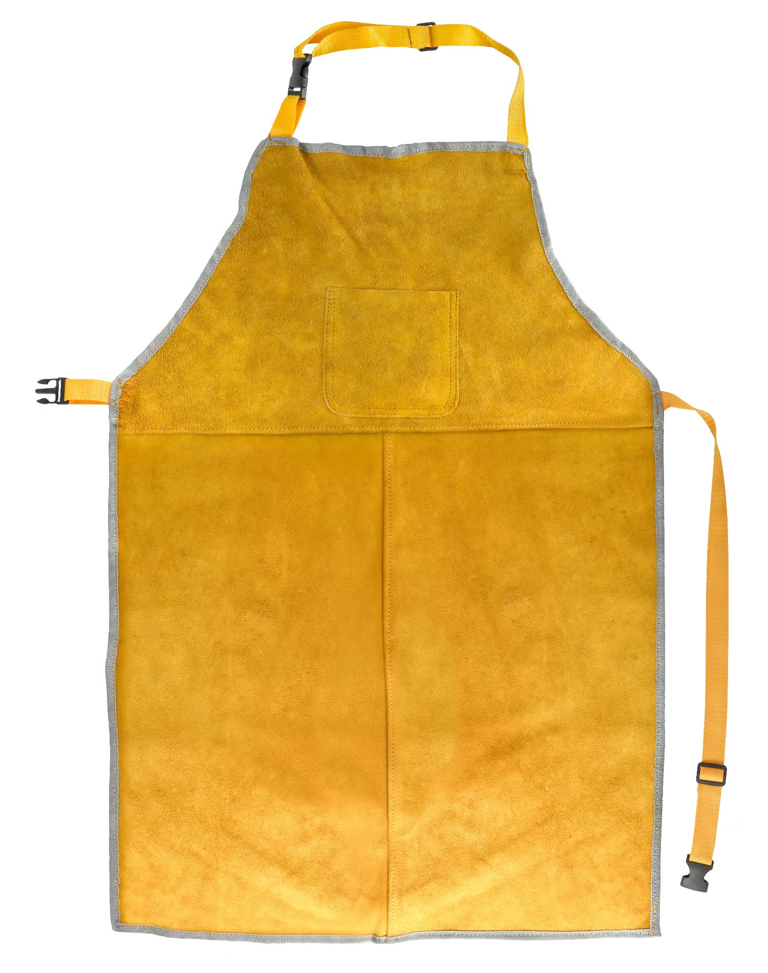 QWORK® Leather Welding Work Apron, Heat and Flame Resistant, Size 23x35 Inches