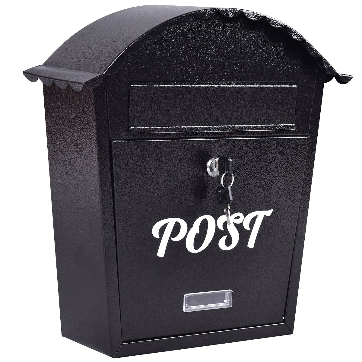 COSTWAY Exlarge Stainless Lockable Mailbox Post Letter Newspaper Box