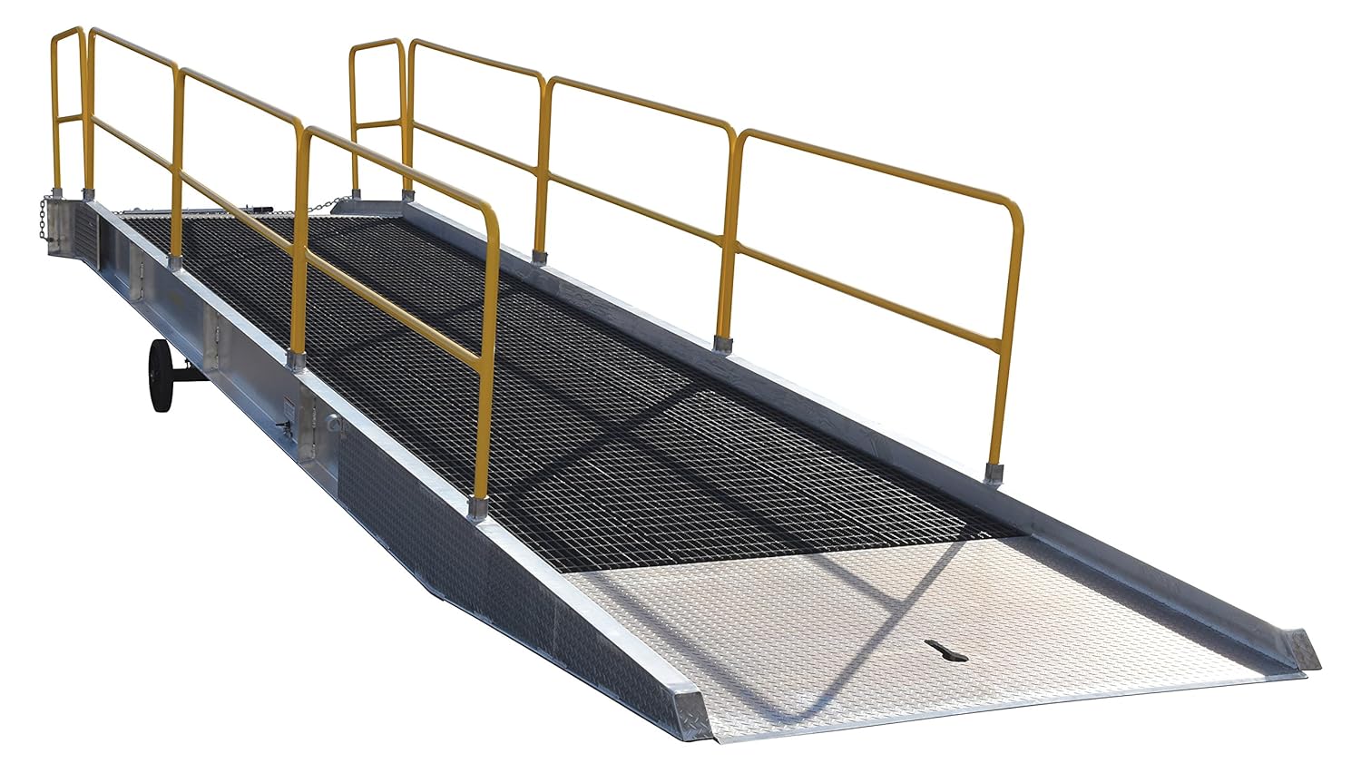 Vestil SY208436L Aluminum Yard Ramp with Steel Grating, 432" Length
