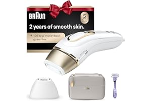 Braun IPL Silk·Expert Pro 5 PL5157 Latest Generation IPL, Permanent Visible Hair Reduction, Holiday Gifts for Women and Men, at-Home Hair Removal System with Soft Pouch and Precision Head