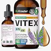 BIO KRAUTER Vitex Chasteberry Supplement for Women & Menopause Support* - 2 Fl.Oz 28 Days of Supply - Pure Vegan Vitex Berry Tincture - Alcohol & Sugar Free, Non-GMO - Relaxation & Women's Wellness