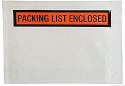 DZG Packing List Envelopes 7.5 x 5.5 Enclosed