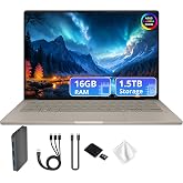 ASUS Zenbook A14 14" FHD+ OLED Laptop, Snapdragon X Plus X1P-42-100, Adreno Graphics, 16GB LPDDR5X, 1.5TB Storage (512GB SSD&amp;1TB Docking Station), Backlit KB, Copilot+ PC, Win 11, Zabriskie Beige