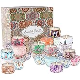YOROXRG 36 Pack Multicolored Scented Candles Gifts Soy Wax Travel Tin Jar Candles for Home 2.5 OZ for Mom,Christmas, Home Scented Decoration Birthday, Thanksgiving, Mother's Day(Color: Brown)