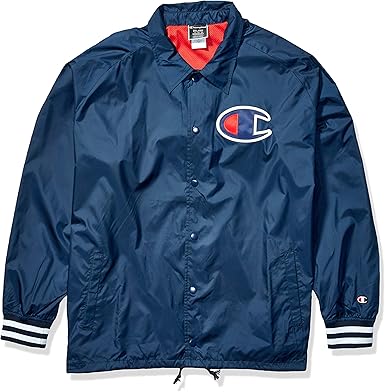 men's champion satin baseball jacket