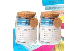 PERUKOYO Christian Gifts for Women,Bible Verse a Jar,2PCS Read Me When Bible Verses Jar for Emotions and Feelings,Scripture Prayer Hope Jar,Blessings Jar Religious Christmas Gift
