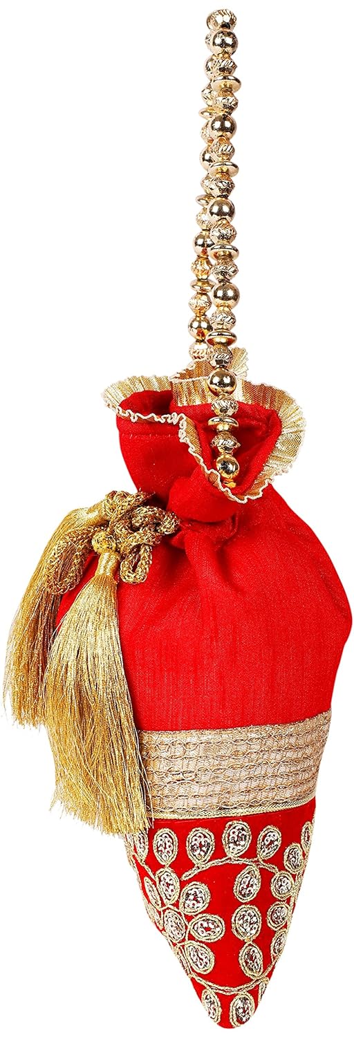 bombay haat women's potli (red, gp000p)