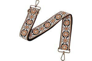 MIRIFRIGE Flower Purse Strap Replacement Embroidery Crossbody Shoulder Strap for Handbag Canvas Purse Extender Accessories