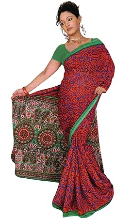 Trendofindia Bollywood Sari Kleid Chiffon Fo356