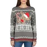 Maxure Christmas Sweaters for Women, Pullover Knitted Funny Sweater Women's Winter Festive Christmas Outfits Top Shirt