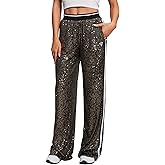 GUESS Womens Mini Sequins Straight Long Pants