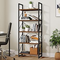 YITAHOME 5 Tiers Bookshelf, Artsy Modern