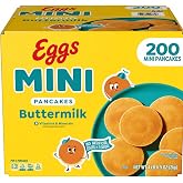 Mini Buttermilk Pancakes, Ready to Heat &amp; Eat, Family Size Bulk Pack, Soft &amp; Fluffy Breakfast Pancakes, Frozen Breakfast Favorite (200 Count)