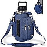icolor Magnetic Gym Bag Water Bottle Carrier Holder with Phone Pockets & Shoulder Strap,Gym Magnetic Bag 5 Built-in Magnets Gym Accessories Organizer Sling Bottle Bag Pouch Sleeve