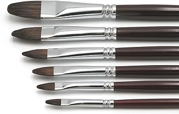 Lot De 6 Pinceaux De Qualite Superieure En Poils Naturels Pour Peinture Acrylique Et A L Huile Tailles 2 18 Langue De Chat Premium Amazon Fr Cuisine Maison