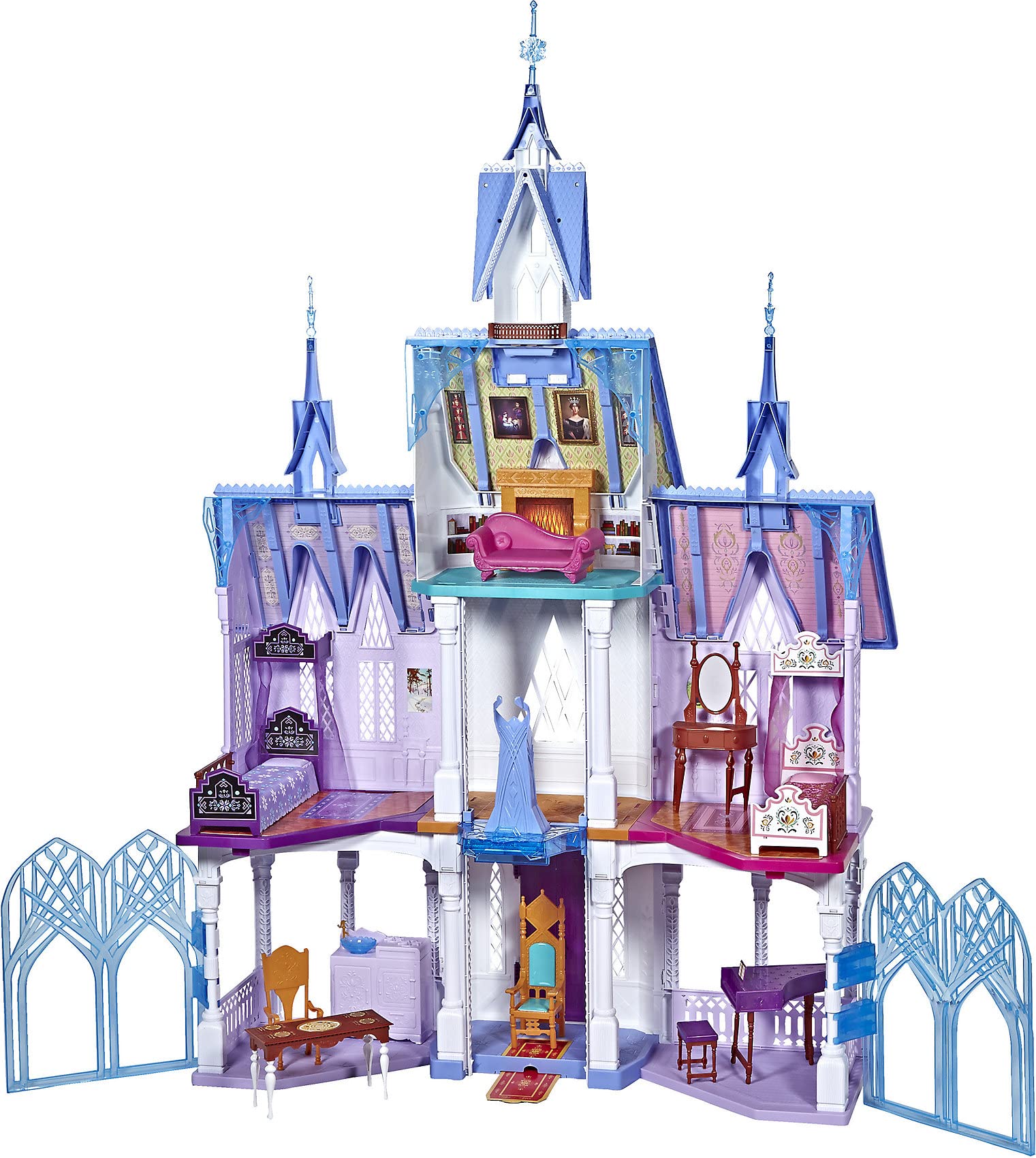 Disney Frozen Ultimate Arendelle Castle Playset Inspired By The 2 Movie, 5 ft. Tall with Lights, Moving Balcony, and 7 Rooms with Accessories