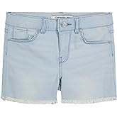 Calvin Klein Girls Boyfriend Fit Stretch Denim Jean Shorts
