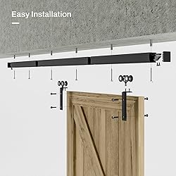 AONAYIOA 79.2"/6.6FT Ceiling Mount Box Rail Barn