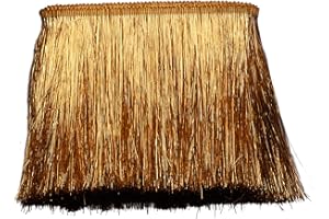 AMZTKDIY Tinsel Fringe Trim Tinsel Fringes 5 Yards 6Inch/8Inch for Clothing Accessories DIY Craft Latin Stage Dress Shiny Foil Effect Party Decor (Gold, 8 Inch)