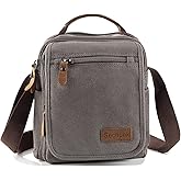 Sechunk Small Canvas Shoulder Bags Messenger Bag Travel Bag Business Bag Working Bag For Men Women