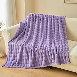 NEWCOSPLAY Queen Blanket for Couch Lavender Super