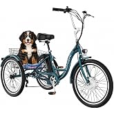 MOONCOOL Electric Tricycle for Adults, 3 Wheel Electric Bike 350W 7 Speed | 700W Peak Power, Max 40&deg; Climbing Angle, 36V Removable Battery, Up to 60Mlies, 7 Speed, Disc Brakes, LED Light, LCD Display