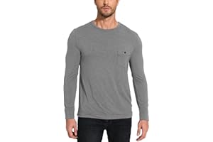 GYS Bamboo Viscose Men's Long Sleeve Shirts Casual Crew Neck Pajama Tops