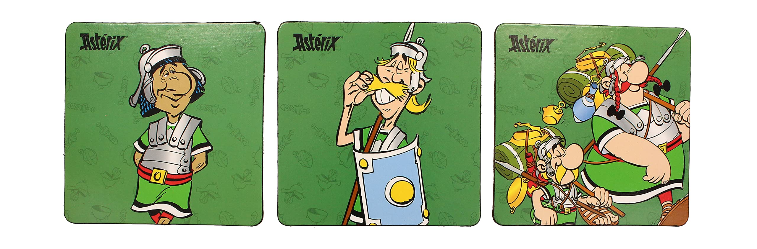 SD Toys Asterix Legionnaire Coasters, Cork, Multicoloured, 3 x 9 x 9 cm, Pack of 6