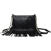 Solene Fringe Crossbody Shoulder Bag with Strap, Tassel Messenger bag, Country Style Western Fringe Purse for Women