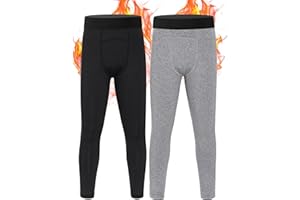 EoBeKee Boys' Compression Pants, Kids Football Thermal Leggings Base Layer, Youth Tights for Sports Basketball Cold Weather