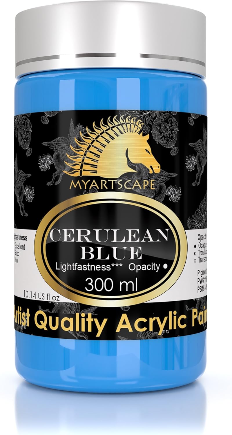 Acrylic Paint Set - 12 x 300ml Bottles - Heavy Body - Lightfast - Artist Quality Paints by MyArtscape