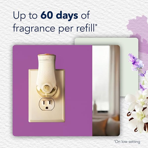 GLADE PLUGINS REFILLS AIR FRESHENER, SCENTED AND ESSENTIAL OILS FOR HOME AND BATHROOM, LAVENDER & VANILLA, 6.7 FL OZ, 10 COUNT