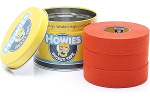 Howies Hockey Tape | 3-Pack Colored Cloth Stick Tape (Single-Color Options) | Pro Grip & Durability for Hockey, Lacrosse, & Baseball | Made in USA