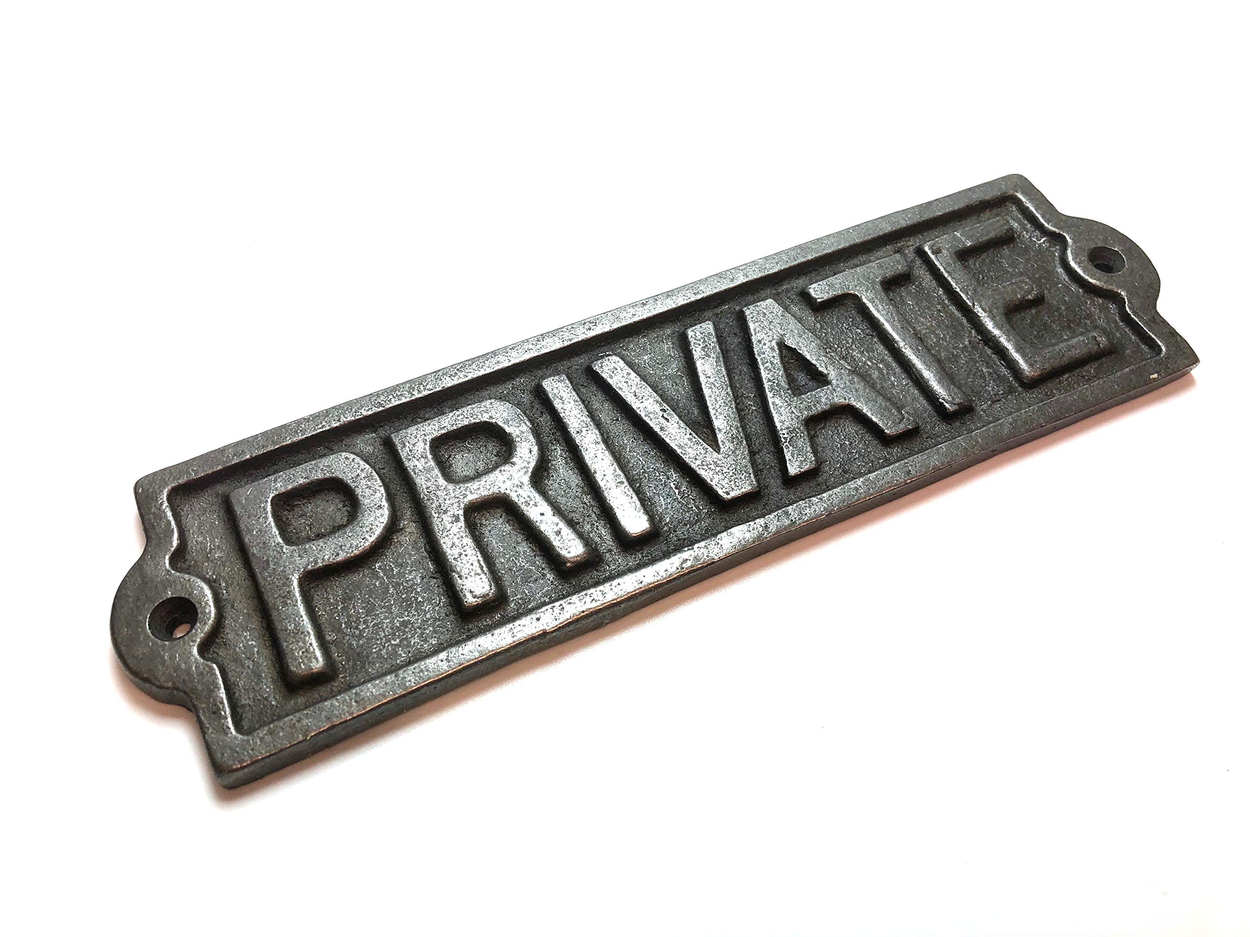 Cast Iron PRIVATE sign 210mm x 60mm