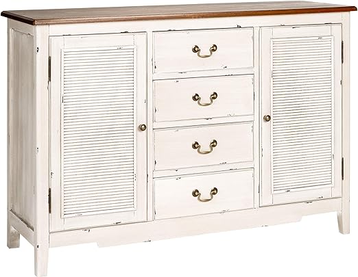 Butlers Cabott Cove Kommode Vintage Sideboard In Creme Amerikanischer Landhausstil Amazon De Kuche Haushalt