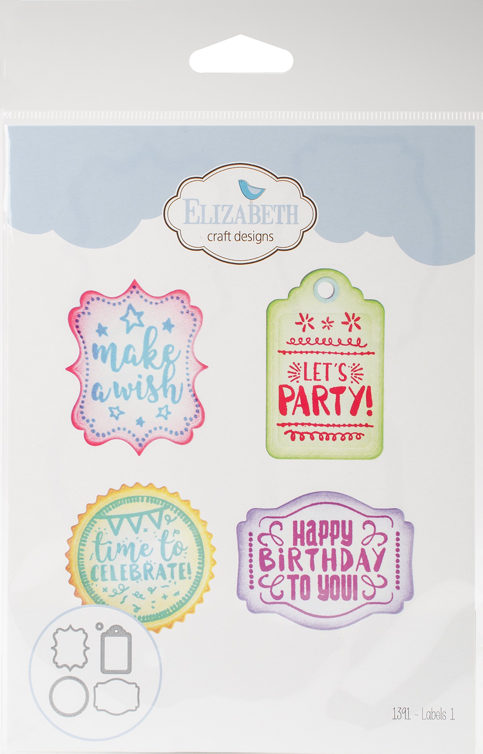 Elizabeth Craft Designs 1391 Elizabeth Craft Metal Die-Labels 1