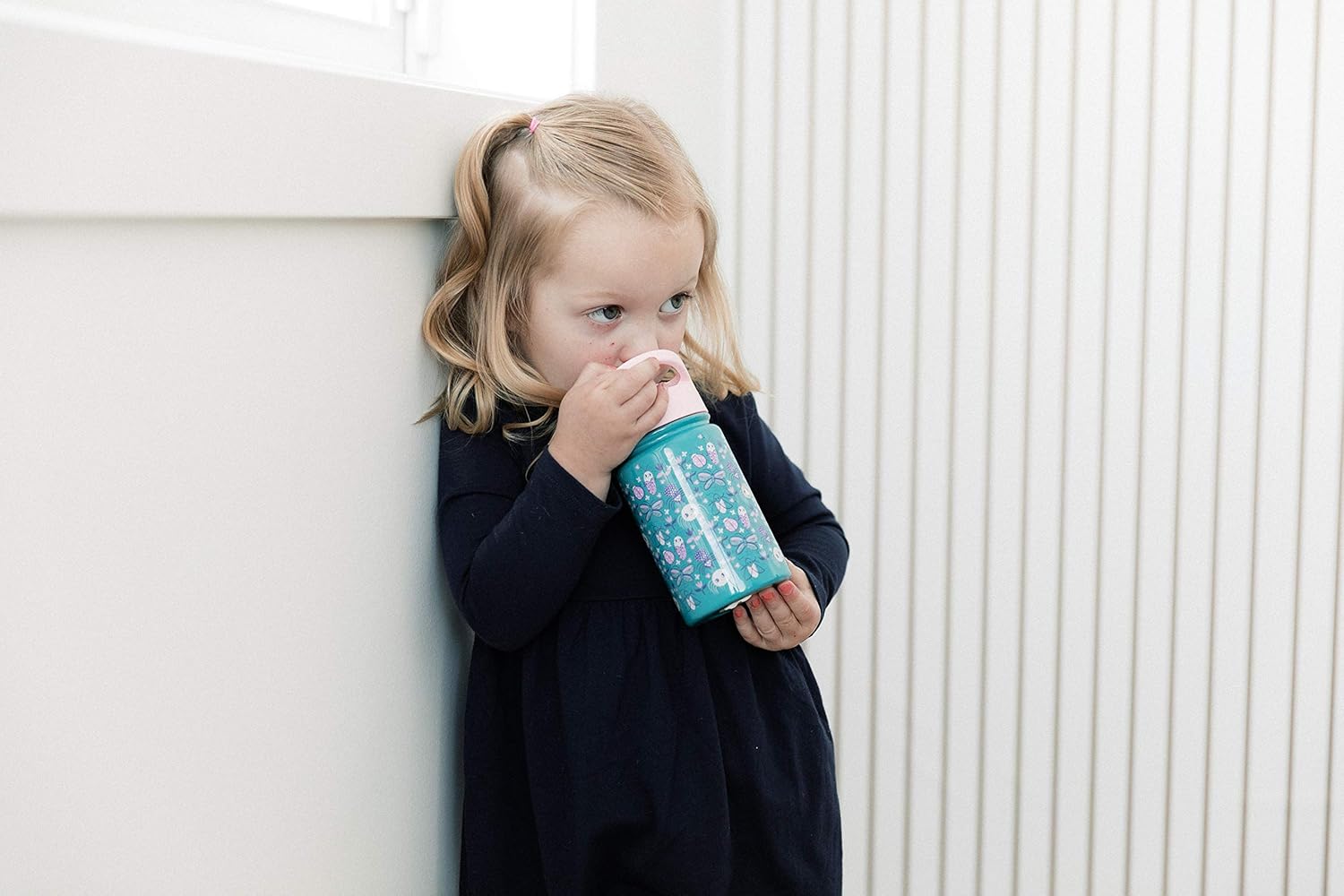 Simple Modern Kids Summit Sippy Cup Thermos 10oz - Stainless Steel Toddler Water Bottle Vacuum Insulated Girls and Boys Hydro Travel Cup Flask -Fox and the Flower Purple: Kitchen & Dining