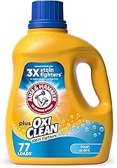 ARM & HAMMER Plus OxiClean Fresh Scent, 77 Loads Liquid Laundry Detergent, 100.5 Fl oz