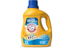 ARM & HAMMER Plus OxiClean Fresh Scent, 77 Loads Liquid Laundry Detergent, 100.5 Fl oz