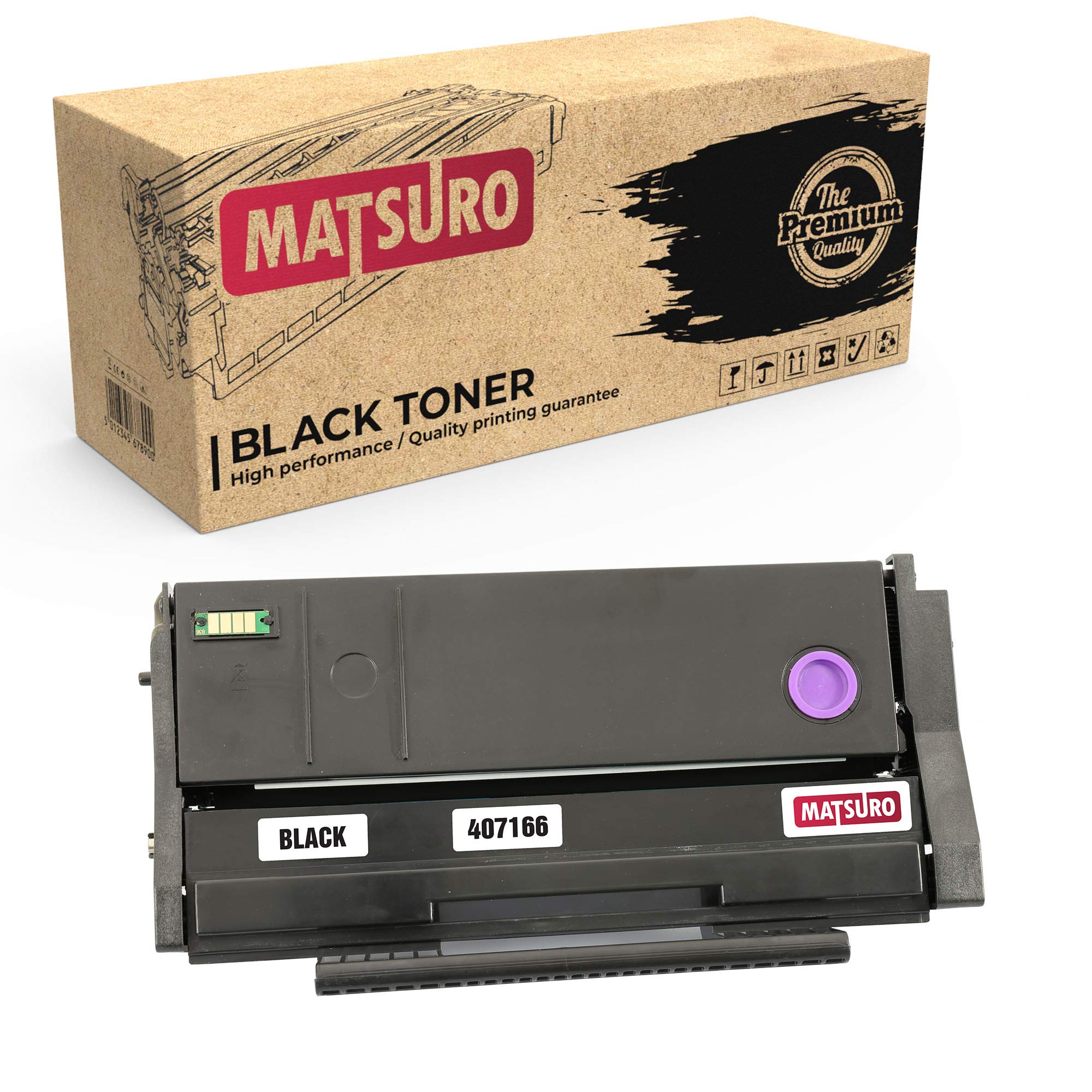 Matsuro Original | Compatible Toner Cartridge Replacement for RICOH 407166 (1 BLACK)