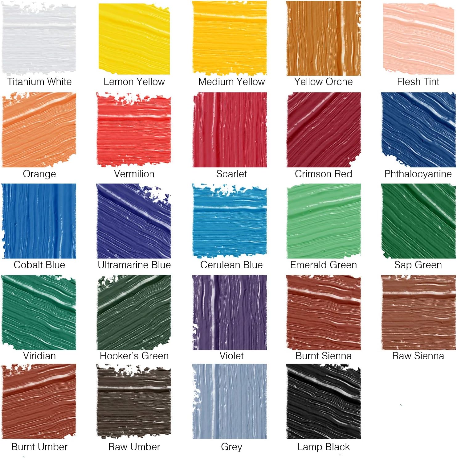 Zenacolor Acrylic Paint Set, 24 Acrylic Paints, 24 Tubes of 0.4 oz (12 mL) - Art Set for Adults and Kids - Craft Supplies Painting Canvas Panels, River Rocks, Glass, Wood, Fabric, Ceramic