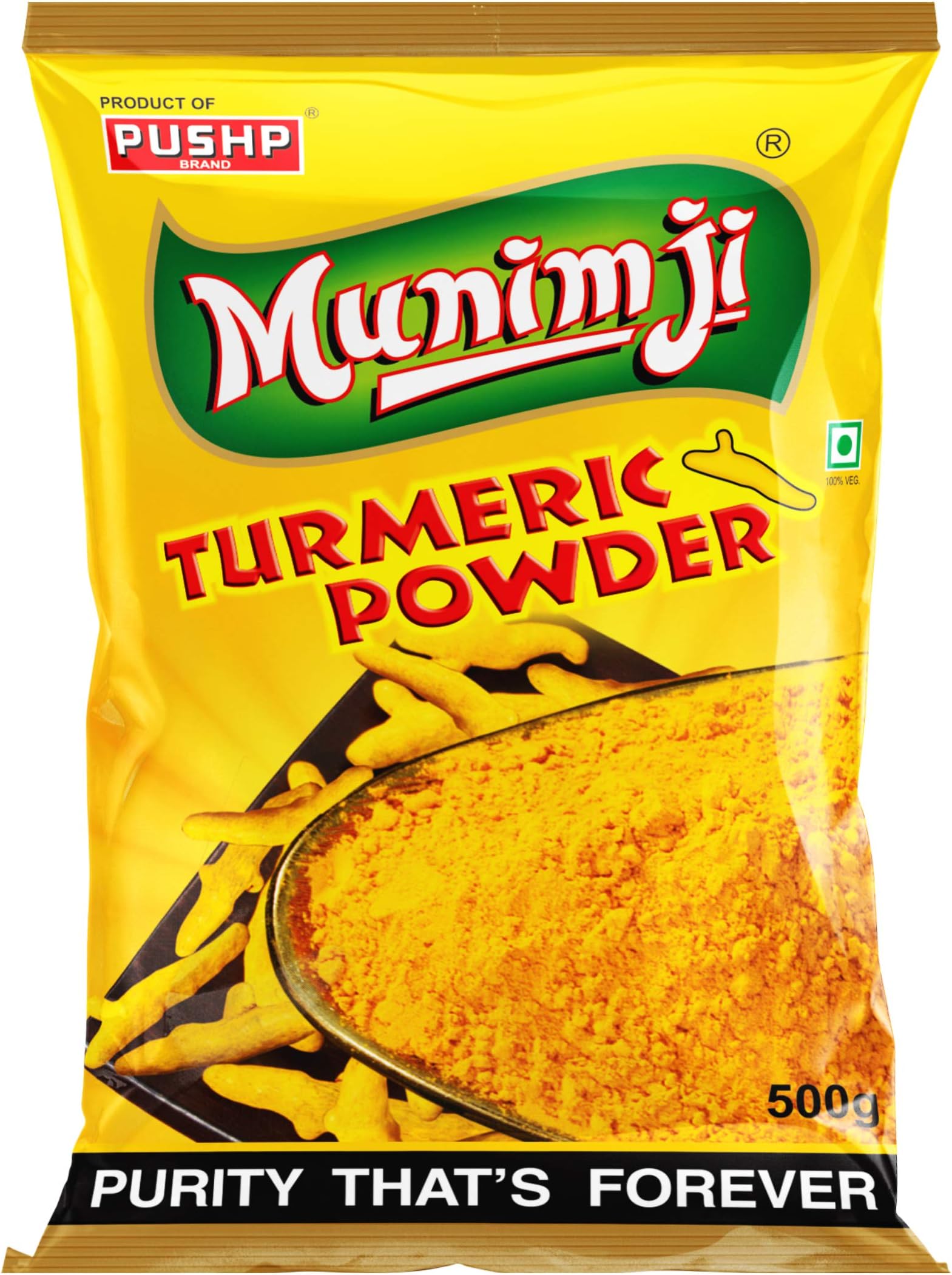 Pushp BrandPushp Brand Turmeric Powder Pouch (500gm Pack of 1)