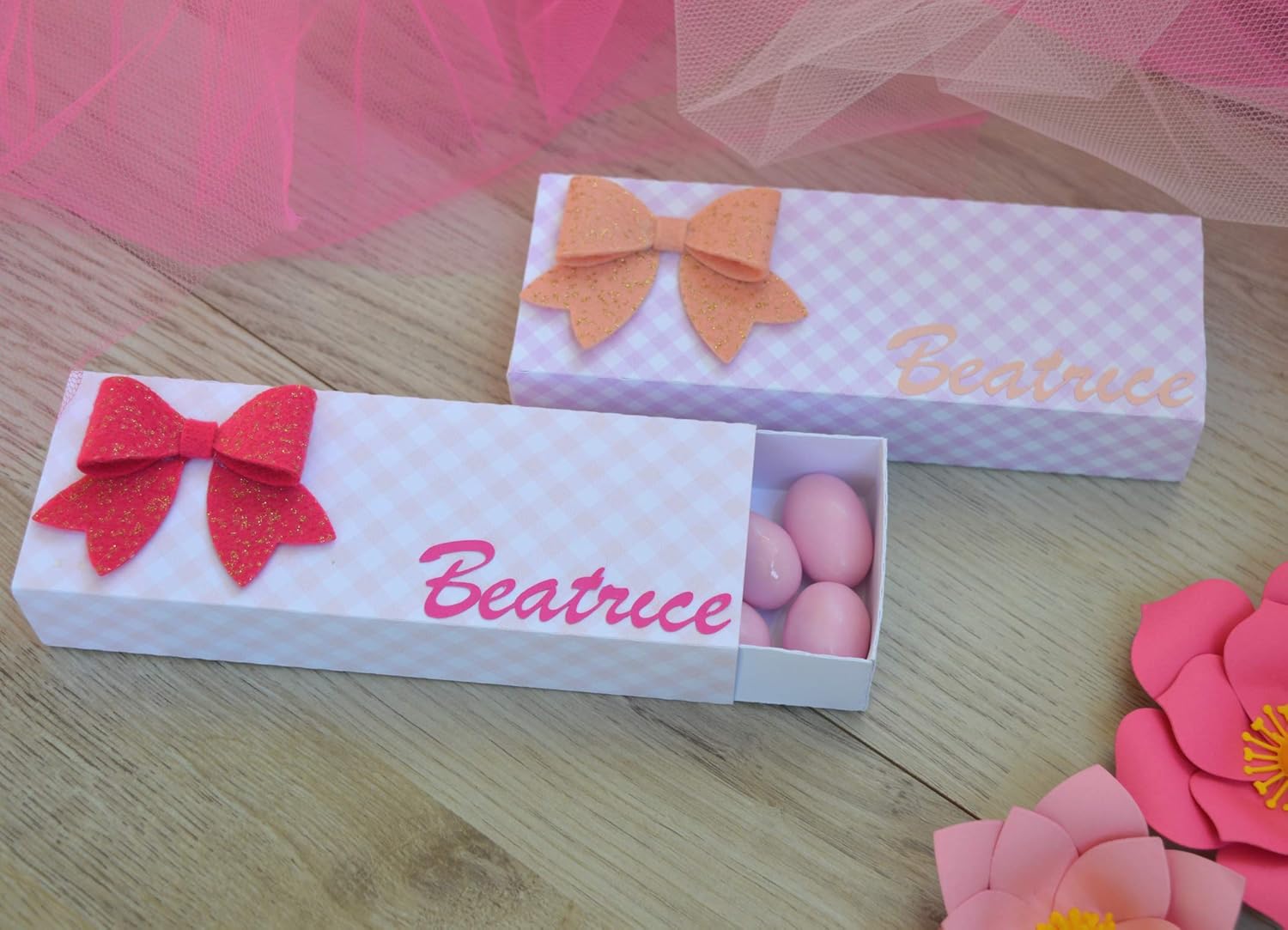 20 Scatoline Confetti Con Nome Personalizzato Per Battesimo Nascita