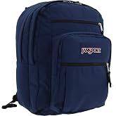 JanSport Big Laptop Backpack for College - Computer Bag with 2 Compartments, Ergonomic Shoulder Straps, 15&rdquo; Laptop Sleeve, Haul Handle - Book Rucksack, Navy