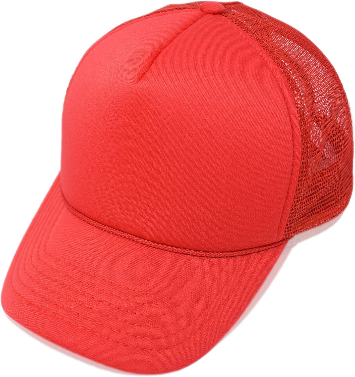 Blank Hat Summer Mesh Cap in Red Trucker Hat at Amazon Men’s Clothing
